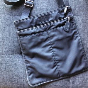 Coach nylon and leather crossbody tote